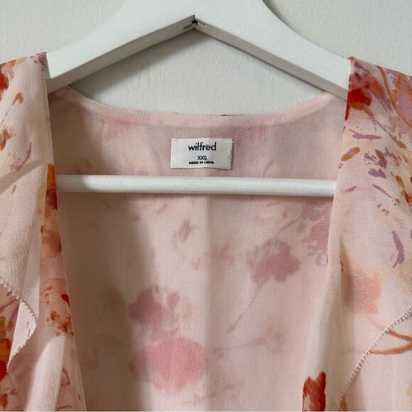 Wilfred Aritzia Nadine Floral Wrap Top Size XXS - Picture 9 of 11